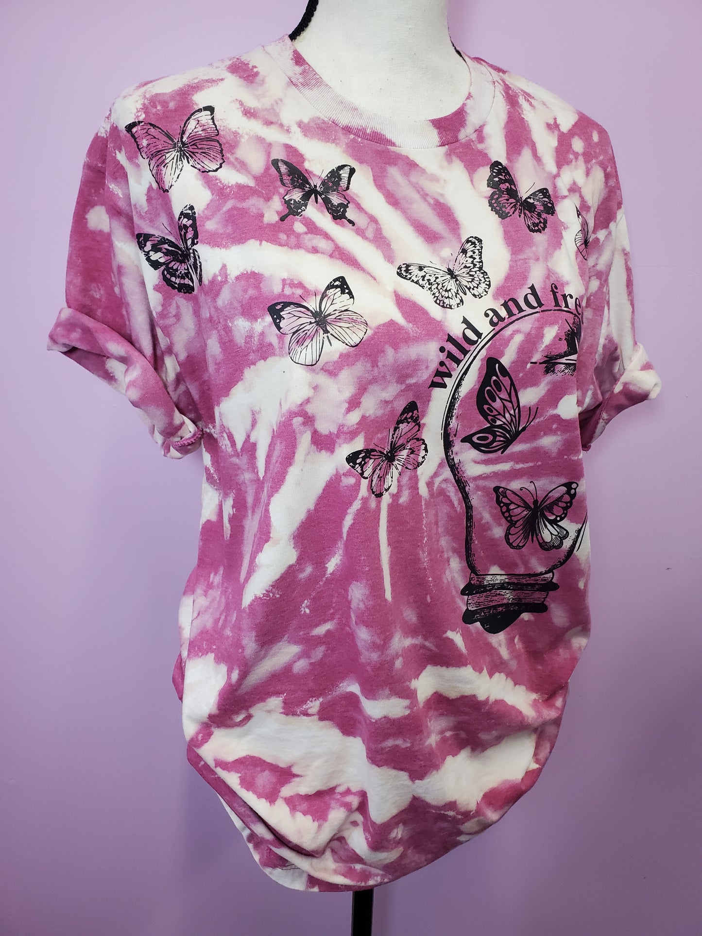 Wild and Free | Bleached Tee | Large | Ready to Ship
