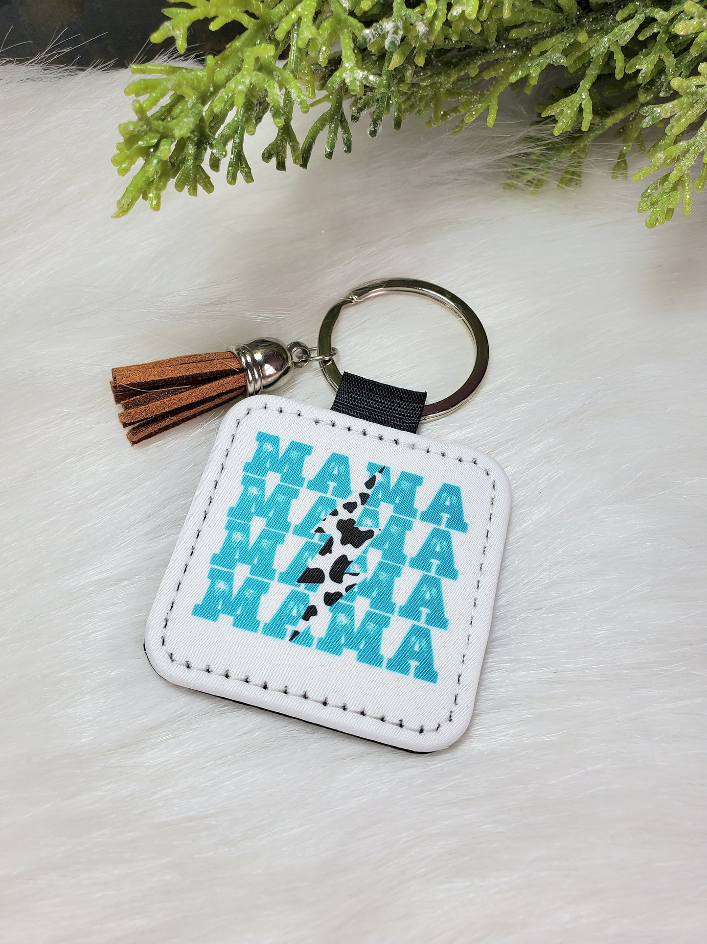 Mama | Cow Print⚡  | Keychain