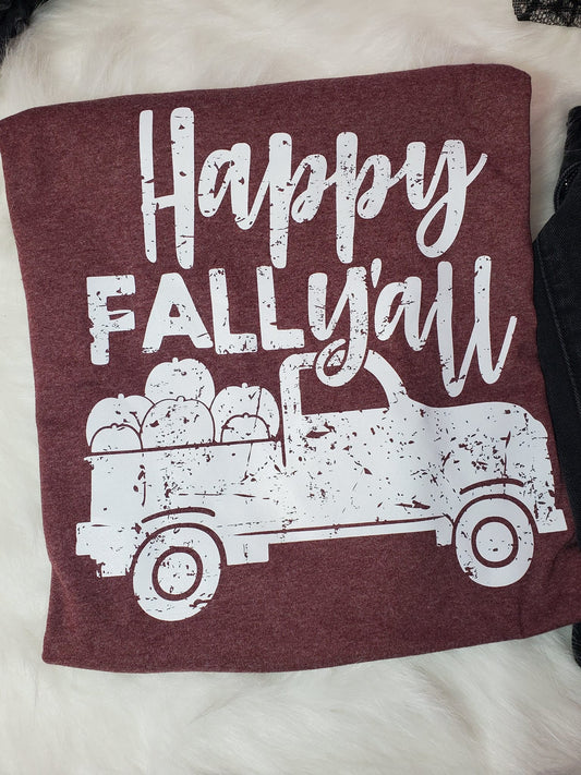 5X- Happy Fall Yall | Ready to Ship | Screen Printed Tee