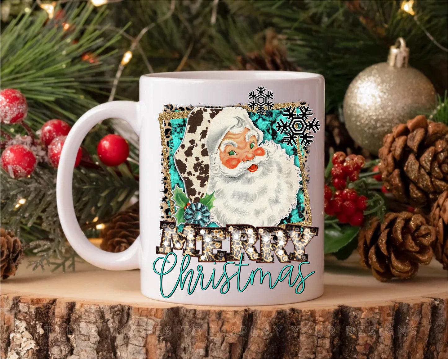 Merry Christmas | Western Santa | Mug