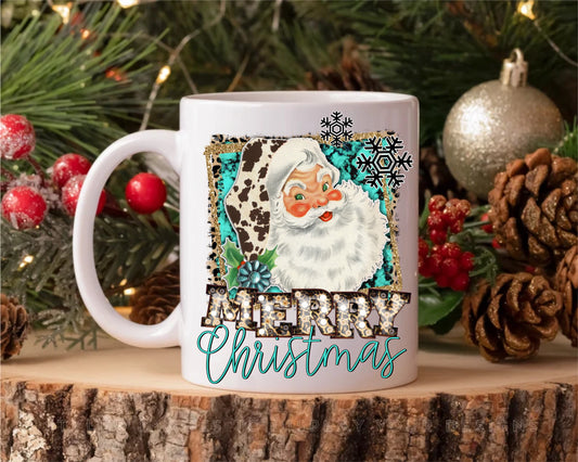 Merry Christmas | Western Santa | Mug