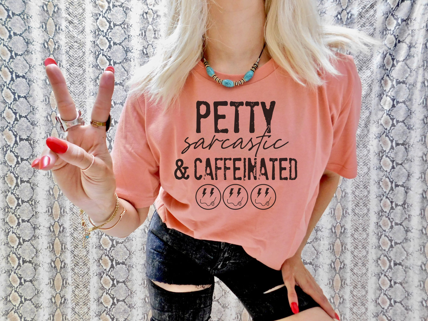 Petty, Sarcastic and Caffeinated | Sublimated Tee