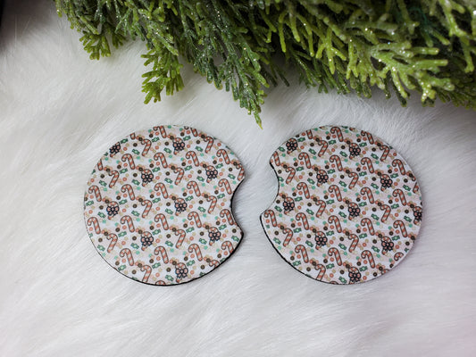 Mint Candy Canes | Car Coasters